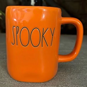 Brand new Rae Dunn orange Halloween Spooky coffee mug